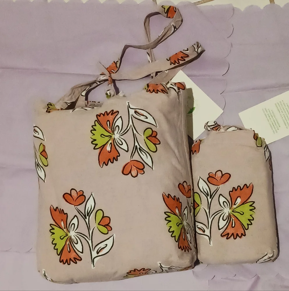 Delia UrbanOutfitters Duvet + Shams Set Boho Floral w/Fringe Tassels - Picture 3 of 16
